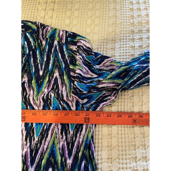 Cato Women’s Blouse Plus Size  14 or 16 W Purple Blue Flowy Casual Top - Picture 7 of 10